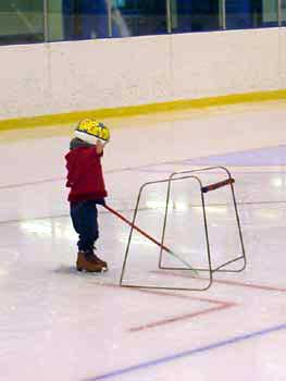 aly playing hockey