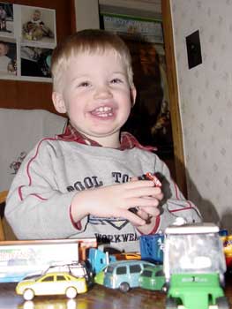 toby and his beloved cars!