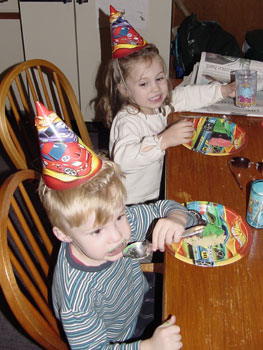 eating cake
