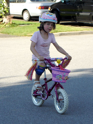 aly on her bike