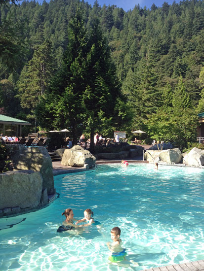 in the hot springs
