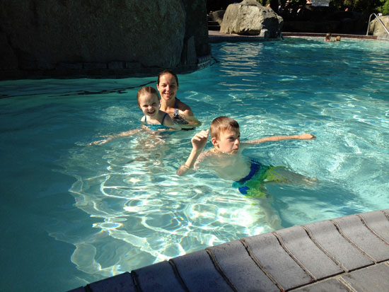 in the hot springs